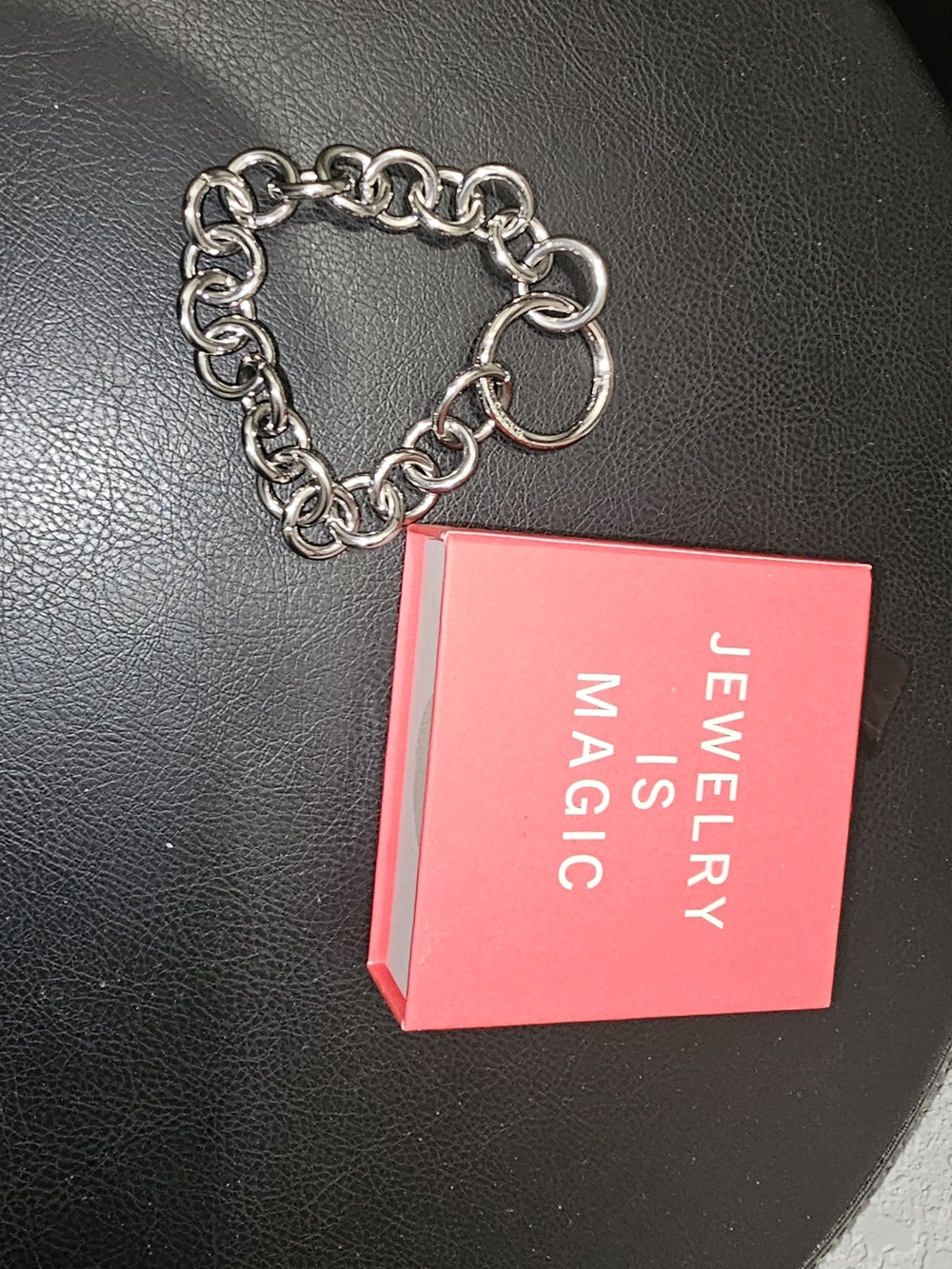 Maison Miru Bubble Bracelet – Silver Chunky Chain – New With Box